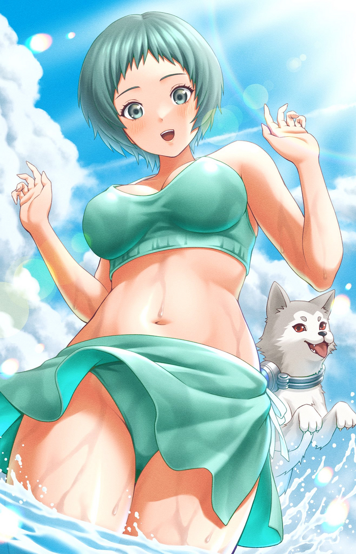 Лето - NSFW, Anime Art, Аниме, Игры, Persona, Yamagishi fuuka, Persona 3