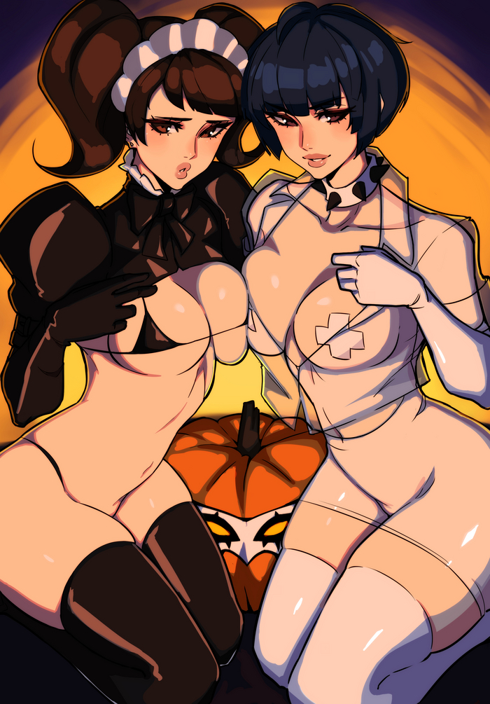 in suits - NSFW, Anime art, Anime, Games, Persona, Persona 5, Kawakami Sadayo, Takemi Tae