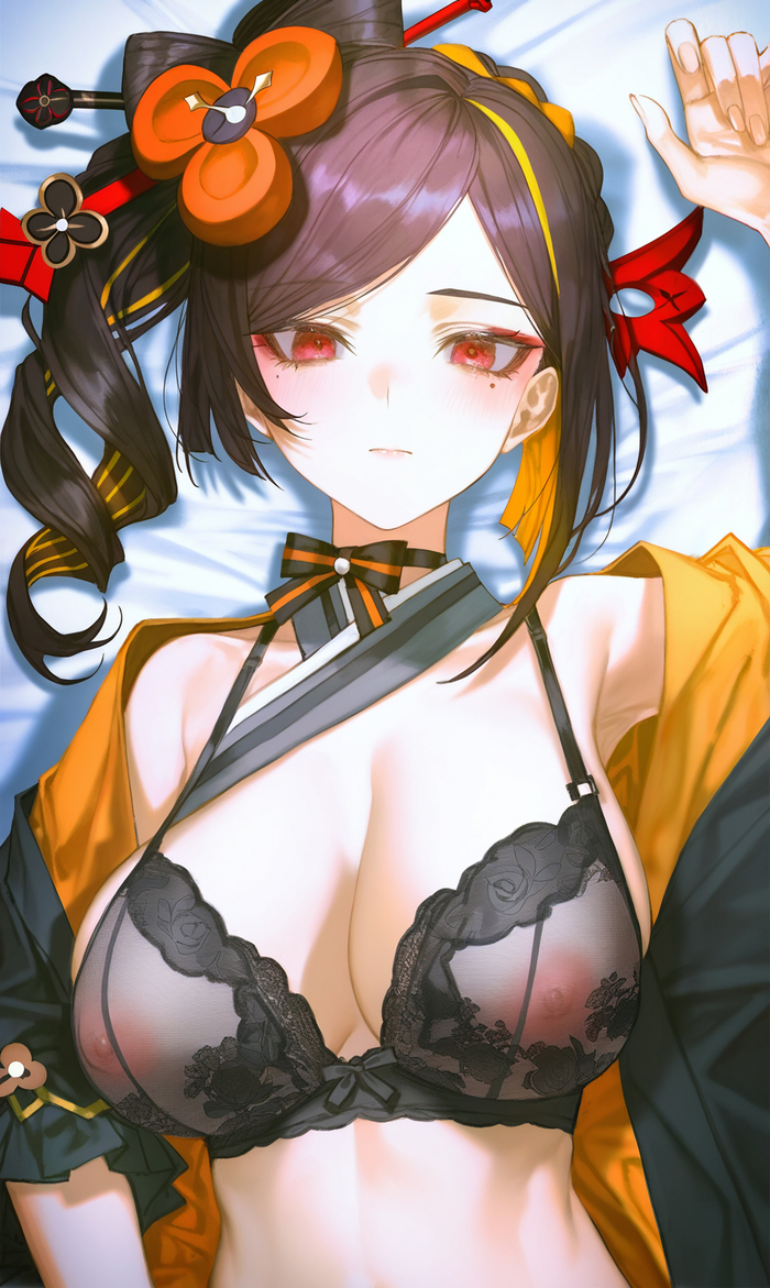 Chiori - NSFW, Anime, Anime art, Chiori (Genshin Impact), Genshin impact, Bra, Boobs, Girls, Hand-drawn erotica