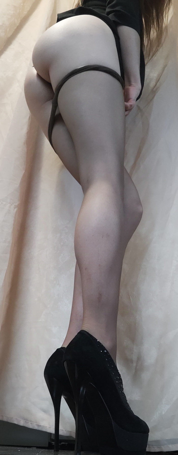 Legs in tights (there is also a butt) - NSFW, My, Homemade, Erotic, Tights, Heels, Booty, Longpost