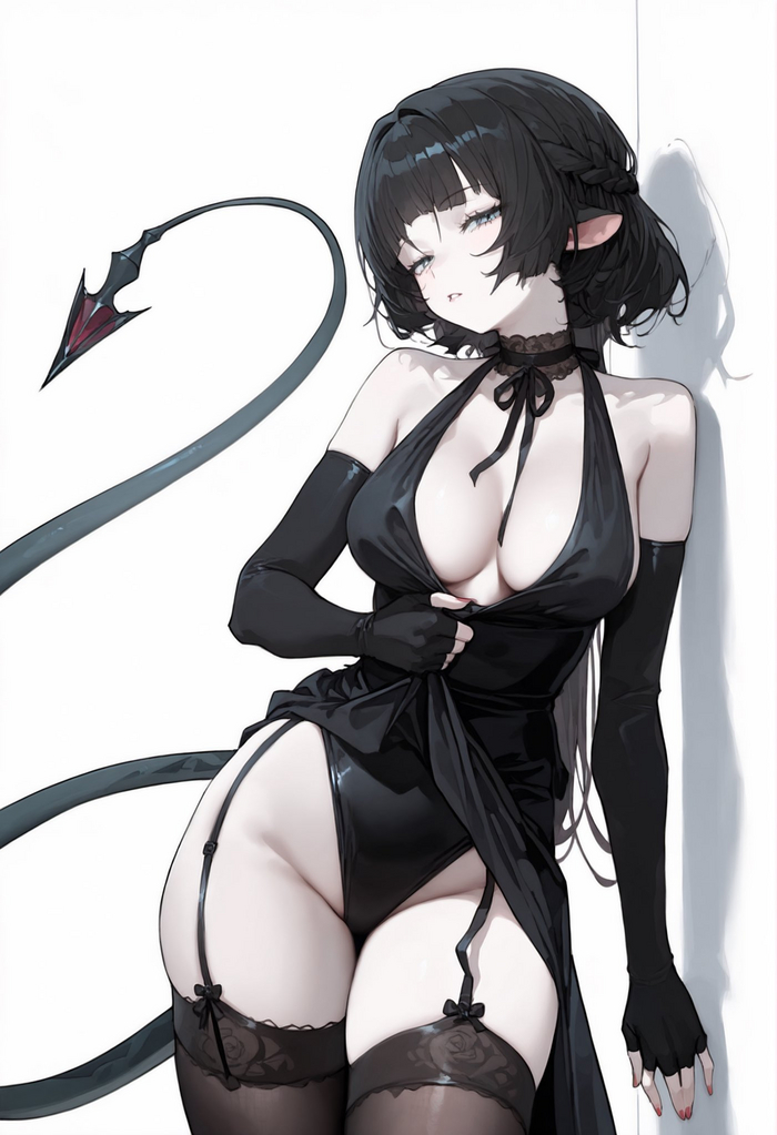 Continuation of the post вЂњJane DoeвЂќ - NSFW, Zenless Zone Zero, Jane Doe (zzz), Art, Girls, Games, Anime art, Anime, Neural network art, Tail, Animal ears, Stockings, Hand-drawn erotica, Reply to post