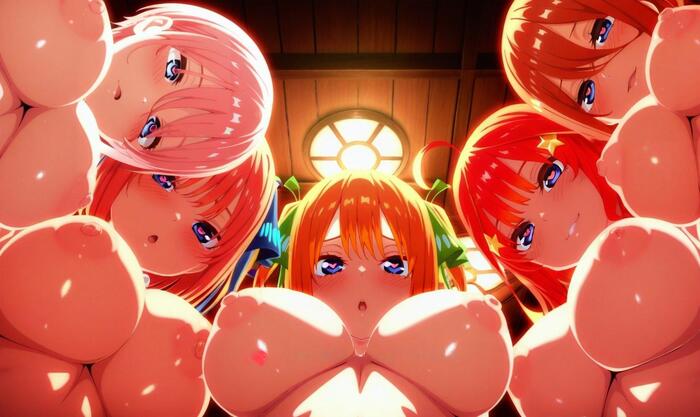 Choose - 18+, Anime, Anime art, Nakano miku, Nino nakano, Nakano Itsuki, Ichika Nakano, Gotoubun no hanayome, Hand-drawn erotica, Boobs, Neural network art, Nakano Yotsuba, NSFW