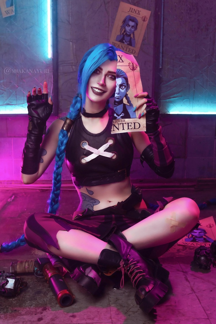 Continuation of the post Jinx (MiakanaYuri) - 18+, The photo, PHOTOSESSION, Cosplay, Cosplayers, Booty, Boobs, Erotic, Jinx, League of legends, Longpost, Arcane, Reply to post, NSFW