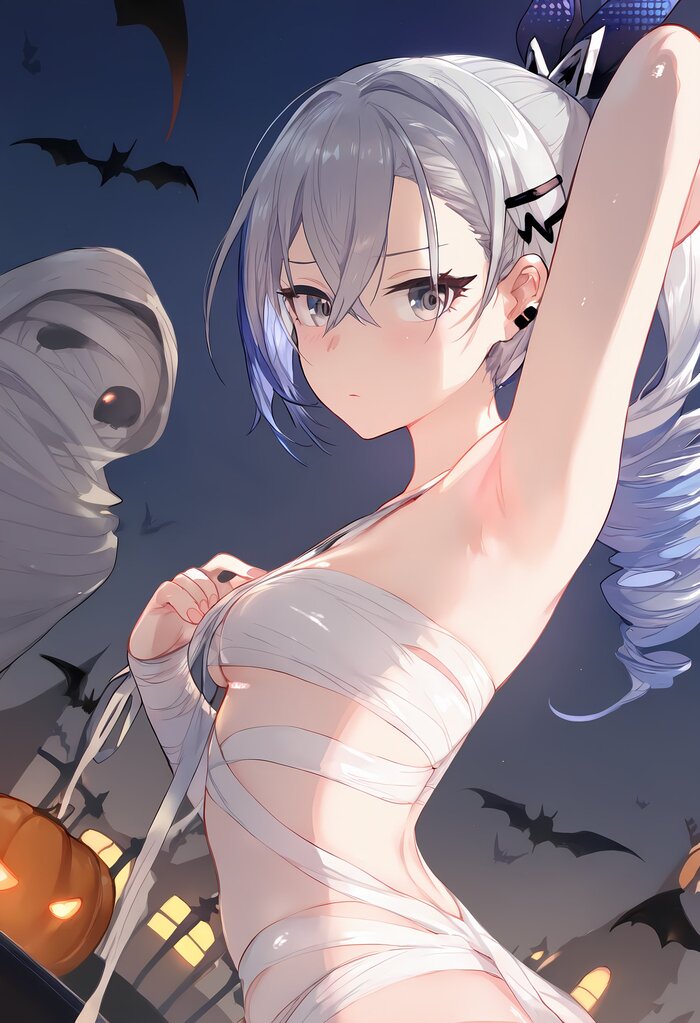 Silver wolf - 18+, Anime art, Honkai: Star Rail, Silver Wolf (Honkai: Star Rail), Halloween, Longpost, NSFW