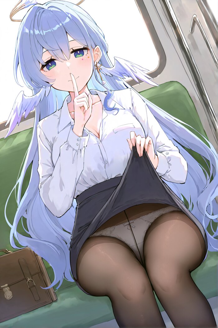 Continuation of the post Only for you - 18+, Anime, Anime art, Girls, Games, Honkai: Star Rail, Underpants, Pantsu, Robin (Honkai: Star Rail), Tights, Reply to post, NSFW