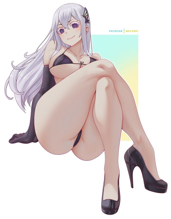 Echidna - 18+, Anime art, Anime, Re: Zero Kara, Echidna, Melowh, NSFW