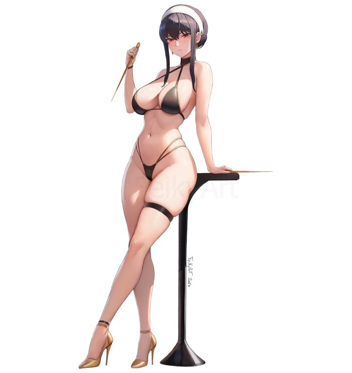 Yor - 18+, Anime, Anime art, Yor Forger, Spy X Family, Bikini, High heels, NSFW