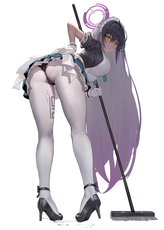 Karin - 18+, Anime Art, Аниме, Blue archive, Kakudate Karin, Горничная, Рисованная эротика, NSFW