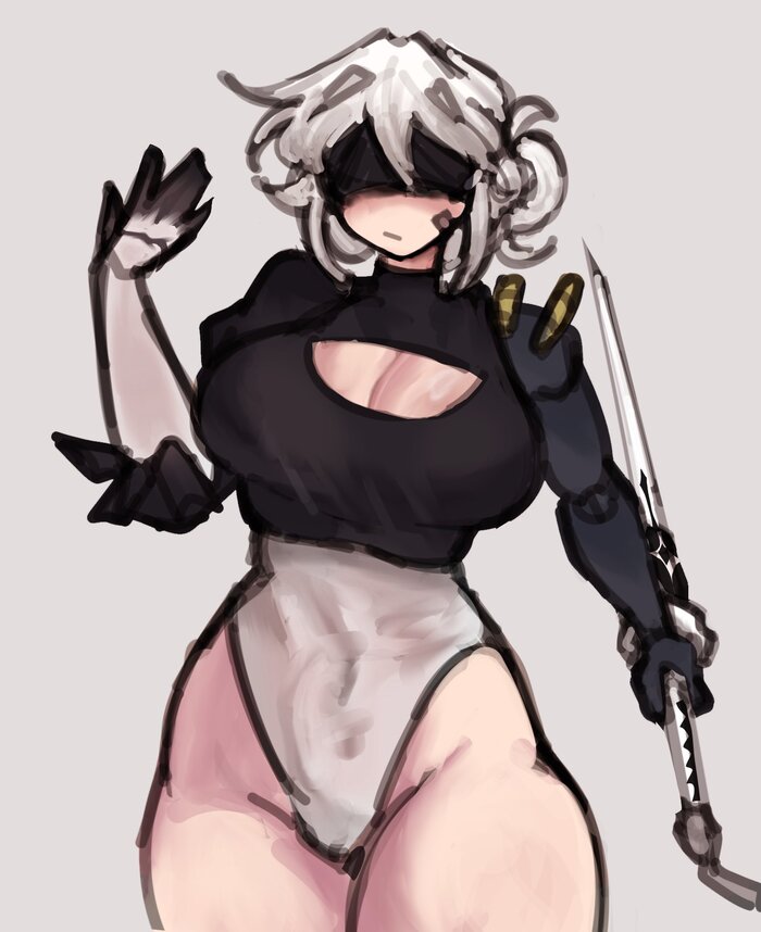 Kayla - 18+, Anime, Anime art, Yorha unit No 2 type B, Original character, Cosplay, Longpost, NSFW