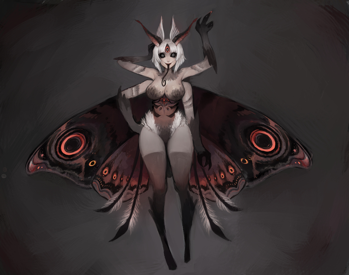 Бабочка - 18+, Original Character, Monster Girl, Matilda Fiship, Эротика, Арт, NSFW