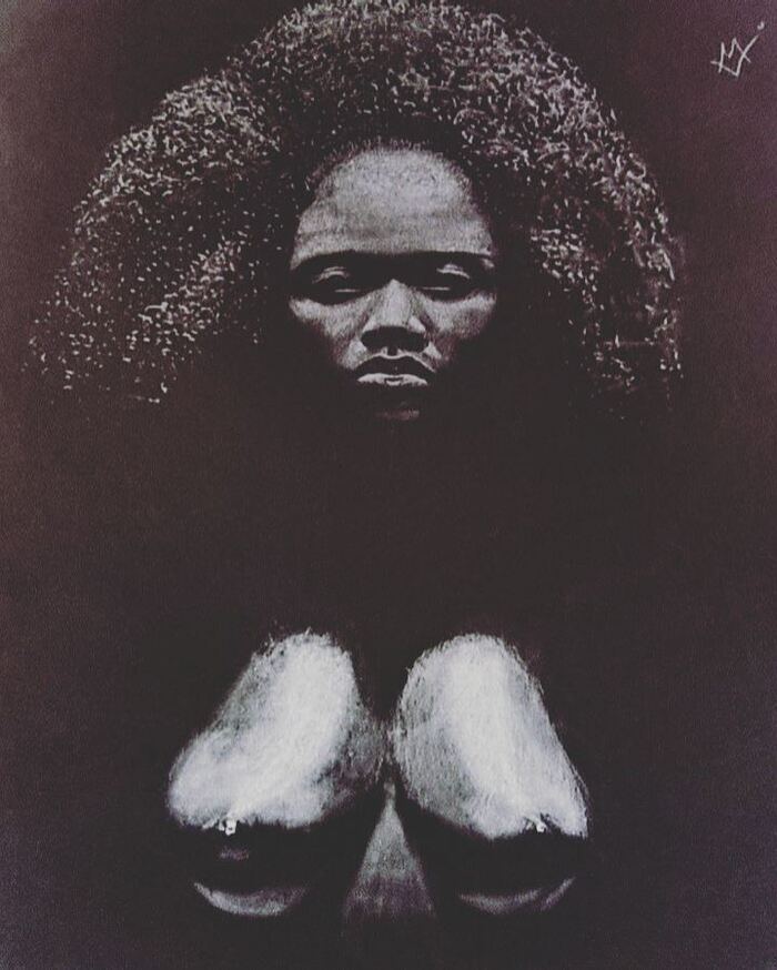 Positive negativity - NSFW, My, Girls, Boobs, Drawing, Graphics, Afro, Longpost, Art, Erotic