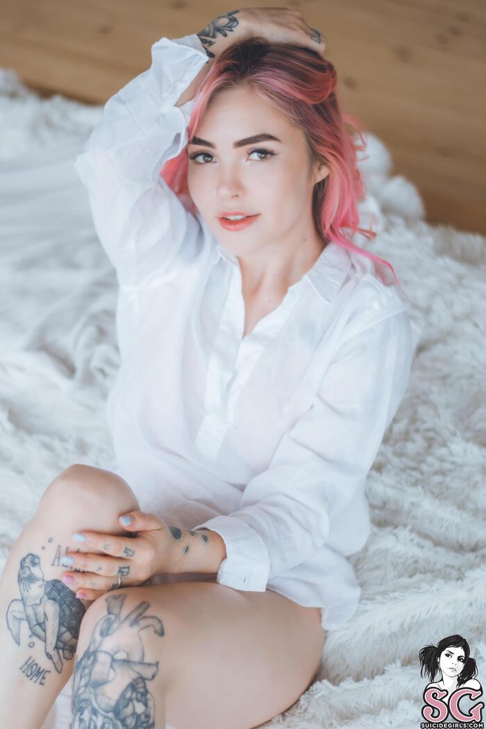 Alenagzhel - Careless Whispers - NSFW, Suicide girls, Girl with tattoo, Girls, Boobs, Colorful hair, Piercing, Booty, Video, Youtube, Longpost