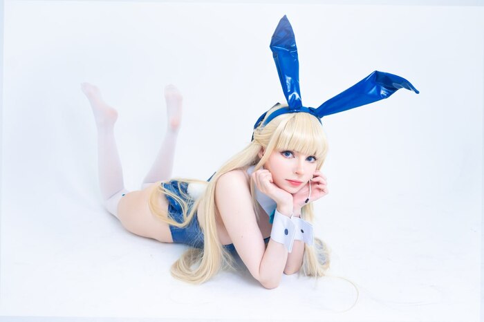 Peachmilky - NSFW, Girls, Erotic, Boobs, Booty, Peachmilky, Stockings, Blue archive, Longpost, The photo, Cosplay