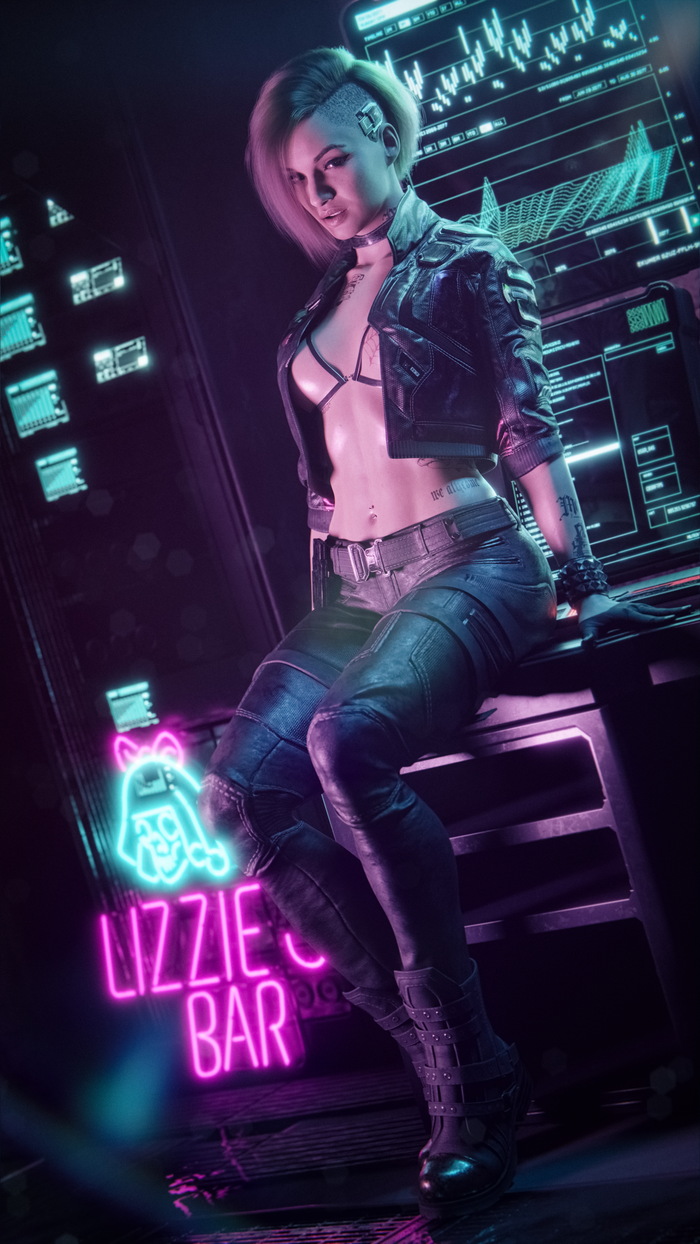 Judy Alvarez - NSFW, Арт, Девушки, Эротика, Игры, 3D, Джуди Альварес, Cyberpunk 2077