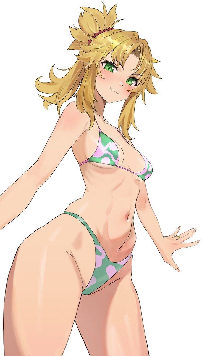 In green - NSFW, Anime, Anime art, Fate, Mordred, Flat chest