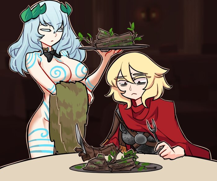 Centuria-chan came to eat with the Picts - NSFW, Centurii-chan, Art, Anime, Anime art, Ancient Rome, Centurions