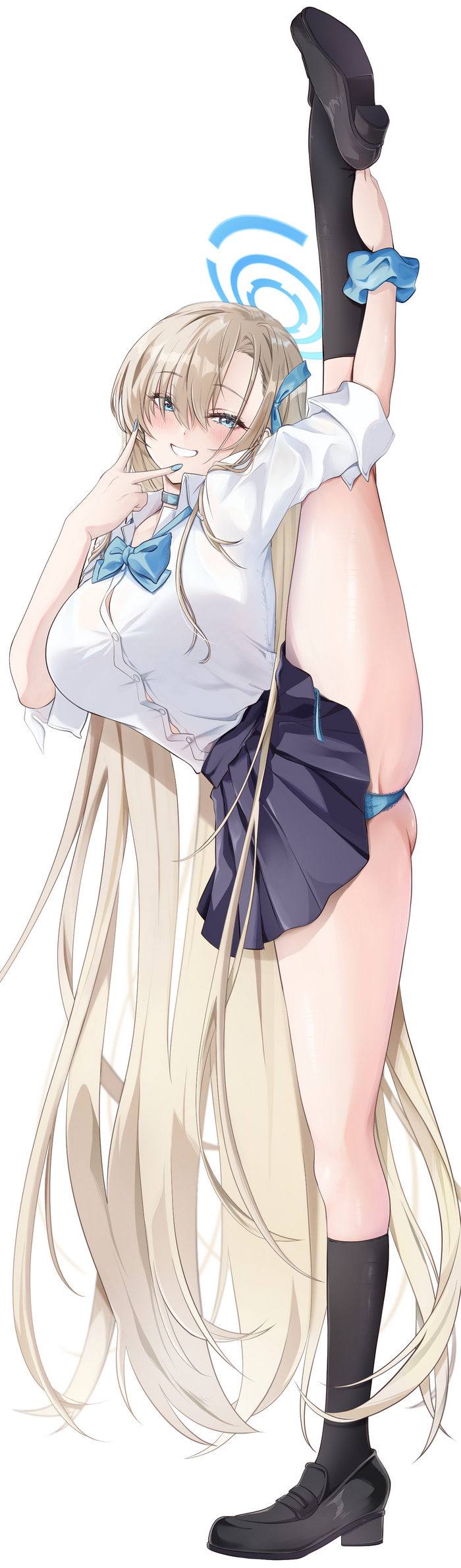 Hoba! - NSFW, Anime, Anime art, Blue archive, Ichinose asuna, Hoba, School uniform, Longpost, Pantsu