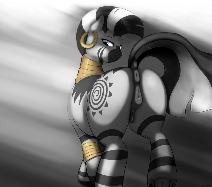 Striped Beauty - NSFW, My little pony, PonyArt, MLP Explicit, Zecora, MLP anatomically correct