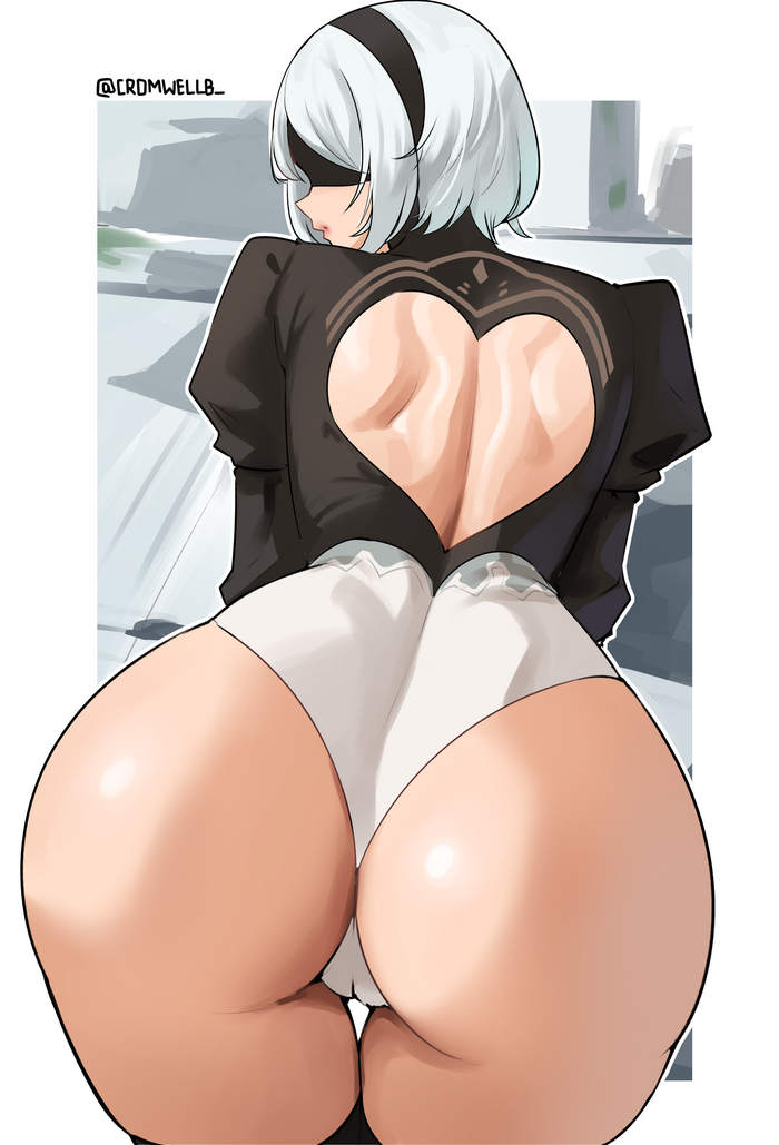 Yorha 2B - NSFW, Anime Art, Аниме, NIER Automata, Yorha unit No 2 type B, Cromwellb